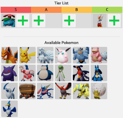 Create a Pokemon Unite Tier List - TierMaker